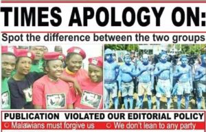 Times newspaper issues front page apology Analyst says opportunity to