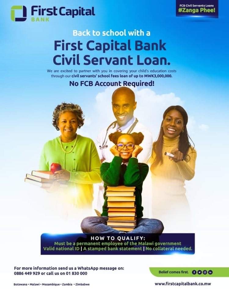 First Capital Bank Introduces Civil Servant Loan From K100 000 Up To 